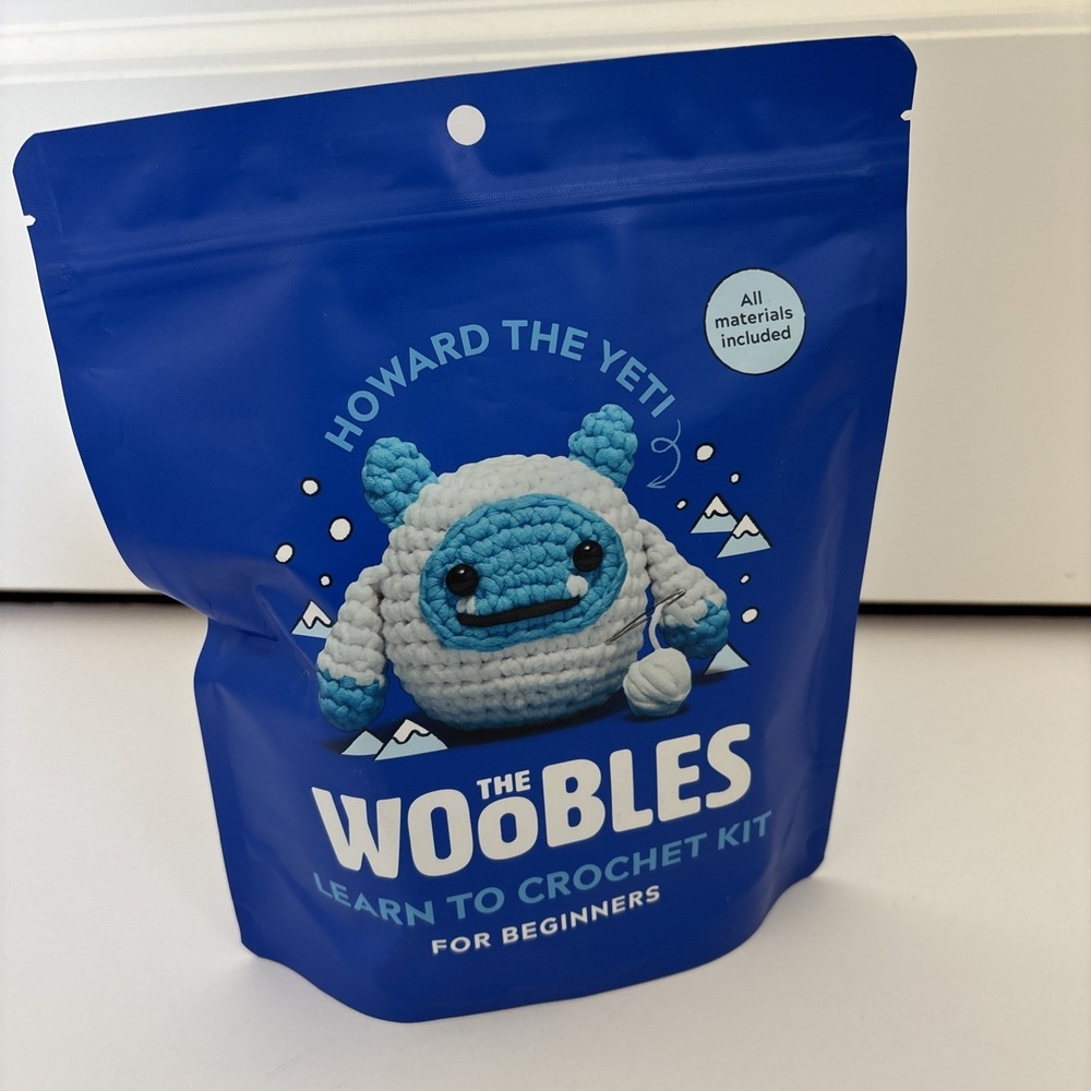 The Woobles Howard the Yeti Crochet Kit & Hook For Beginners Yarn Craft Rare NEW